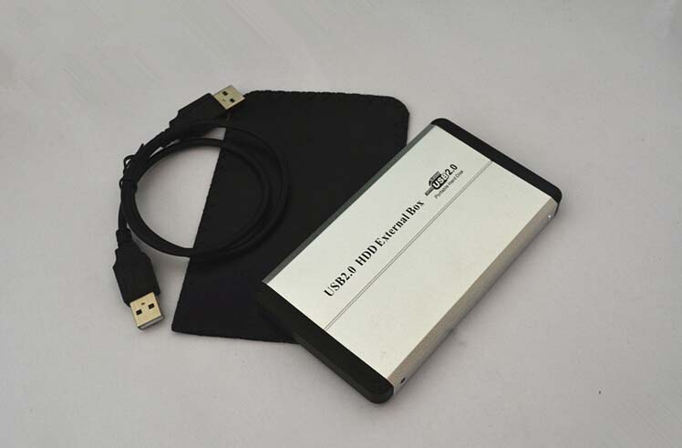 Aluminum Sandblasting 2.5-inch hard disk box Parallel USB2.0 HDD Enclosure support 500GB